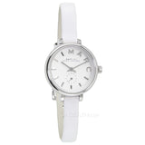 Marc Jacobs Sally White Dial White Leather Strap Watch for Women - MBM1350