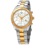 Tissot PR 100 Sport Chic Chronograph Silver Dial Two Tone Steel Strap Watch For Women - T101.917.22.031.00