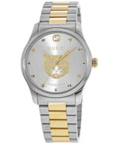 Gucci G Timeless Silver Dial Two Tone Steel Strap Watch For Women - YA1264074