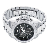 Movado Series 800 Chronograph Black Dial Silver Steel Strap Watch For Men - 2600110