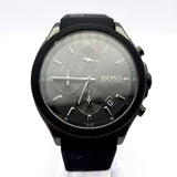 Hugo Boss Velocity Black Dial Black Rubber Strap Watch for Men - 1513720