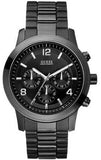 Guess Chronograph Black Dial Black Steel Strap Watch for Men - W15061G1