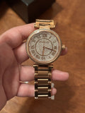 Michael Kors Skylar Rose Gold Dial Rose Gold Steel Strap Watch for Women - MK5868