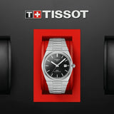 Tissot PRX Powermatic 80 Black Dial Silver Steel Strap Watch for Men - T137.407.11.051.00