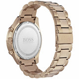 Hugo Boss Trophy Grey Dial Rose Gold Steel Strap Watch for Men - 1513632