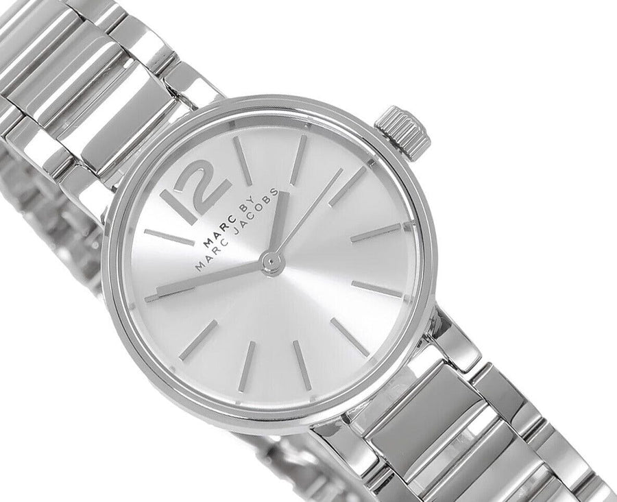 Marc Jacobs Peggy Silver Dial Silver Steel Strap Watch for Women - MBM3404