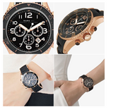 Marc Jacobs Rock Chronograph Black Dial Black Silicone Steel Strap Watch for Women - MBM2553