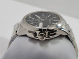 Gucci G Chrono Black Dial Silver Steel Strap Watch For Men - YA101204