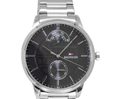 Tommy Hilfiger Hunter Grey Dial Silver Steel Strap Watch for Men - 1791608