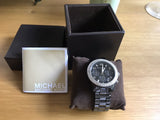 Michael Kors Runway Black Dial Black Steel Strap Watch for Women - MK5190