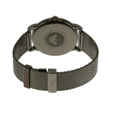 Emporio Armani Luigi Quartz Blue Dial Grey Mesh Bracelet Watch For Men - AR11053