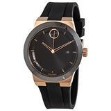 Movado Bold Fusion Black Dial Black Silicone Strap Watch for Men - 3600622