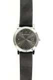 Burberry Heritage Grey Dial Black Leather Strap Watch for Men - BU9024