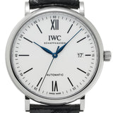 IWC Portofino Automatic '150 Years' Edition Automatic White Dial Black Leather Strap Watch for Men - IW356519