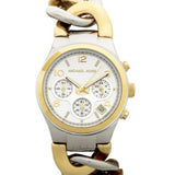 Michael Kors Runway White Dial Two Tone Steel Strap Watch for Women - MK3199