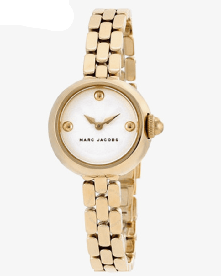 Marc Jacobs Courtney White Dial Gold Steel Strap Watch for Women - MJ3457