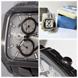 Fossil Inscription Multifunction Silver Dial Grey Steel Strap Watch for Men - BQ2657