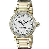 Coach Madison White Dial Gold Steel Strap Watch for Women - 14502397