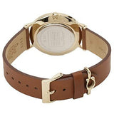 Coach Perry Analog Gold Dial Brown Leather Strap Watch for Women - 14503331-C