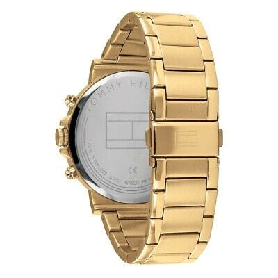 Tommy Hilfiger Iconic Quartz White Dial Gold Steel Strap Watch for Men - 1791538