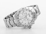 Hugo Boss Ikon Chronograph White Dial Silver Steel Strap Watch for Men - 1512962