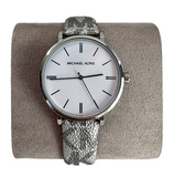 Michael Kors Addyson Quartz White Dial Gray Leather Strap Watch for Women - MK2951