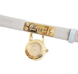 Versace Medusa Lock Icon Quartz White Dial Blue Leather Strap Watch for Women - VEDW00419