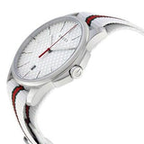 Gucci G Timeless Quartz White DIal White NATO Strap Watch For Men - YA126322