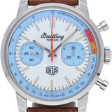 Breitling Top Time Deus Limited Edition White Dial Brown Leather Strap Watch for Men - A233112A1A1X1