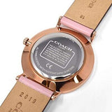 Coach Delancey Gold Dial Pink Leather Strap Watch for Women - 14503332