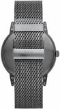 Emporio Armani Luigi Quartz Blue Dial Grey Mesh Bracelet Watch For Men - AR11053