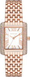 Michael Kors Emery Three-Hand White Dial Rose Gold Steel Strap Watch for Women - MK4743