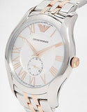 Emporio Armani Classic Quartz Silver Dial Two Tone Steel Strap Watch For Men - AR1824