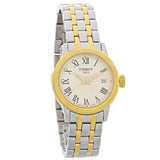 Tissot Classic Dream Lady Gold Dial Two Tone Steel Strap Watch For Women - T129.210.22.263.00