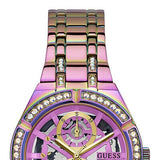 Guess Allara Quartz Purple Dial Purple Steel Strap Watch For Women - GW0604L4