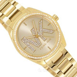 Michael Kors Janelle Quartz Gold Dial Gold Steel Strap Watch For Women - MK7381