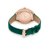 Swarovski Crystalline Aura Green Dial Green Leather Strap Watch for Women - 5644078