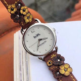 Coach Delancey White Dial Floral Brown Leather Strap Watch for Women - 14502761