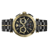 Versace Aion Chronograph Black Dial Black Steel Strap Watch for Men - VE1D01620