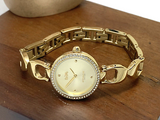 Coach Park Diamonds Gold Dial Gold Steel Strap Watch for Women - 14503171