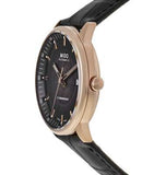 Mido Commander Automatic Black Dial Black Leather Strap Watch For Men - M021.407.36.411.00