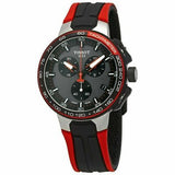 Tissot T Race Cycling Vuelta Black Dial Two Tone Rubber Strap Watch For Men - T111.417.37.441.01