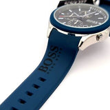 Hugo Boss Velocity Black Dial Blue Rubber Strap Watch for Men - 1513717