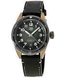 Tag Heuer Autavia Calibre 5 Automatic 42mm Olive Green Dial Leather Strap Watch for Men - WBE5190.FC8268