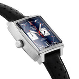 Tag Heuer Monaco Automatic Chronograph Blue Dial Black Leather Strap Watch for Men - CAW211P.FC6356