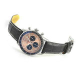 Breitling Navitimer B01 Chronograph 43 Brown Dial Black Leather Strap Watch for Men - AB0138241K1P1