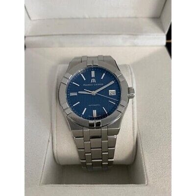 Maurice Lacroix Aikon Automatic Blue Dial Silver Steel Strap Watch for Women - AI1807-SS002-430-1