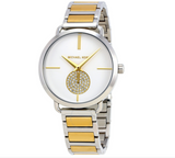 Michael Kors Silver Dial Two Tone Steel Strap Watch for Women - MK3679