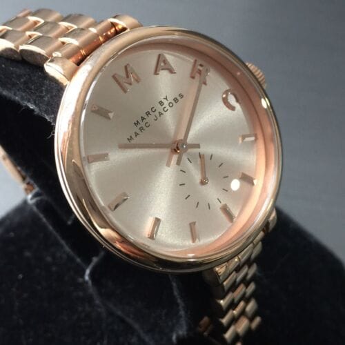 Marc Jacobs Sally Rose Gold Dial Rose Gold Steel Strap Watch for Women - MBM3364