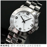Marc Jacobs Amy White Dial Silver Steel Strap Watch for Women - MBM3054